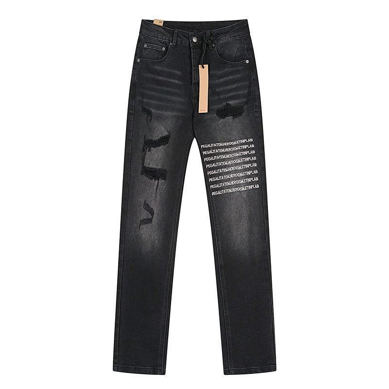 Ksubi Black Washed Graphic Jeans — front