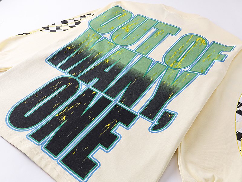 Godspeed Out of Many One Racing Graphic Long-Sleeve T-Shirt — detail