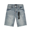 Purple Brand Light Blue Raw Hem Denim Shorts — hero