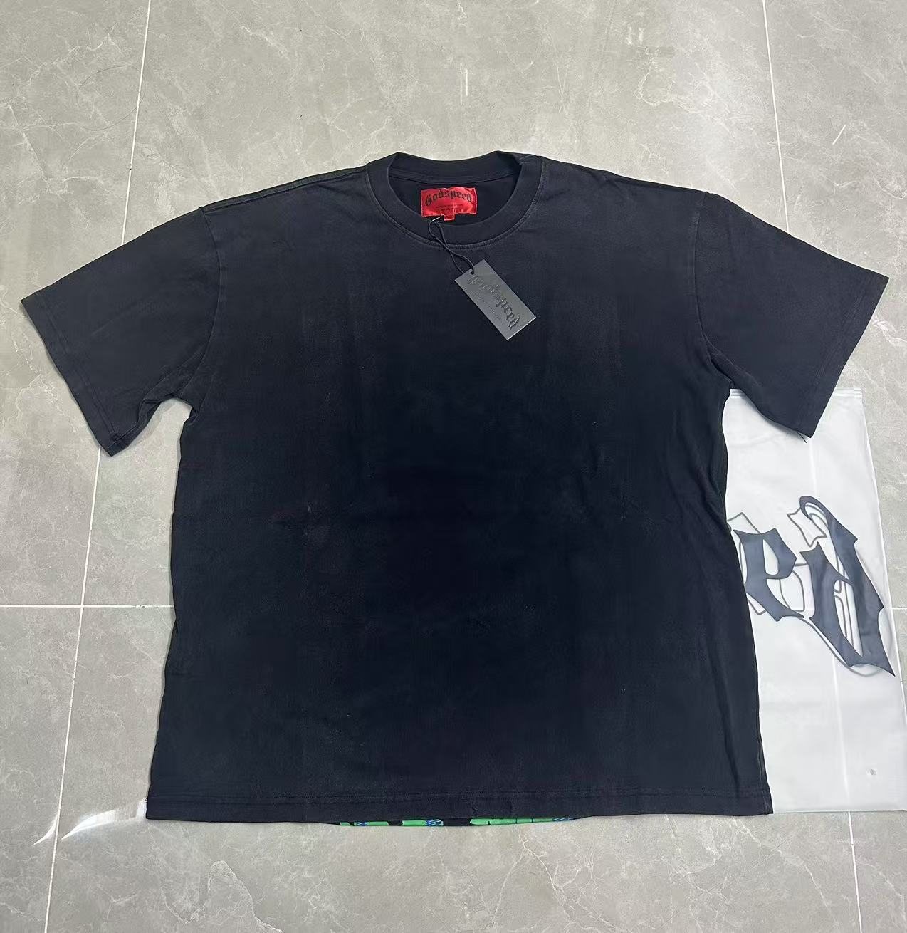 Godspeed Statue of Liberty Skull Graphic T-Shirt — back