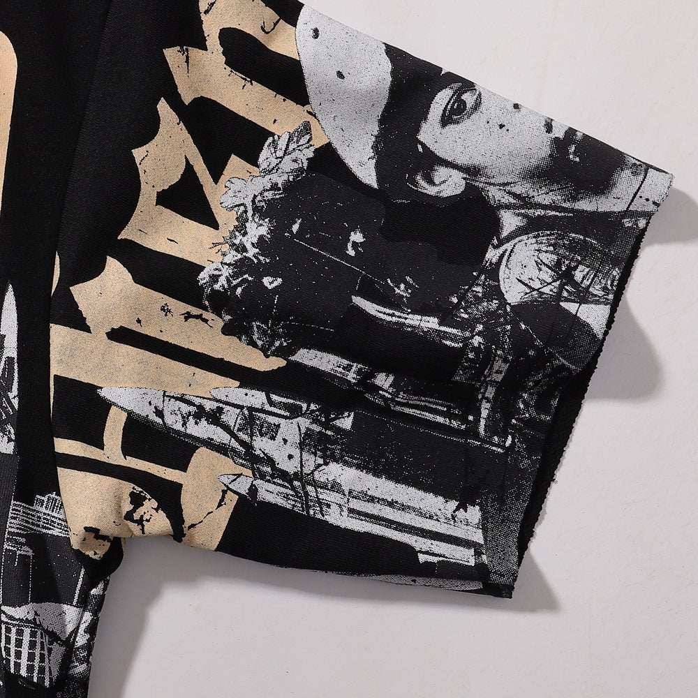 BKYS Revival Dismiss Photo-Collage Cropped T-Shirt — detail