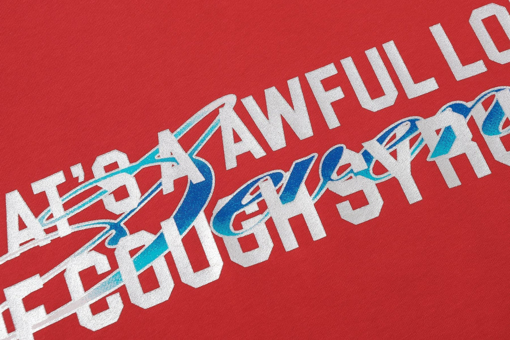 That's a Awful Lot of Cough Syrup Art Basel 25 Graphic T-Shirt — fabric_closeup