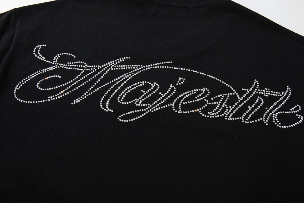MAJESTIK Script Back Graphic T-Shirt — detail