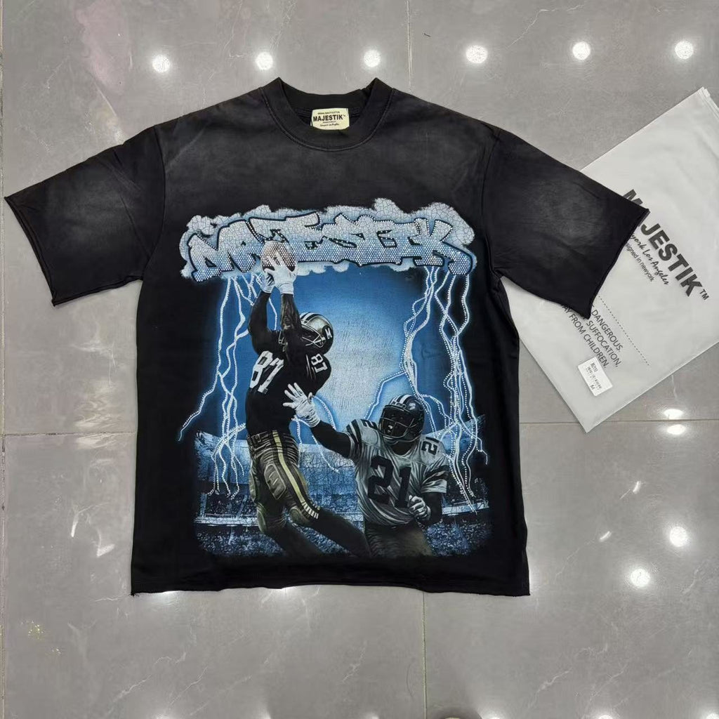 MAJESTIK Football Graphic T-Shirt — context
