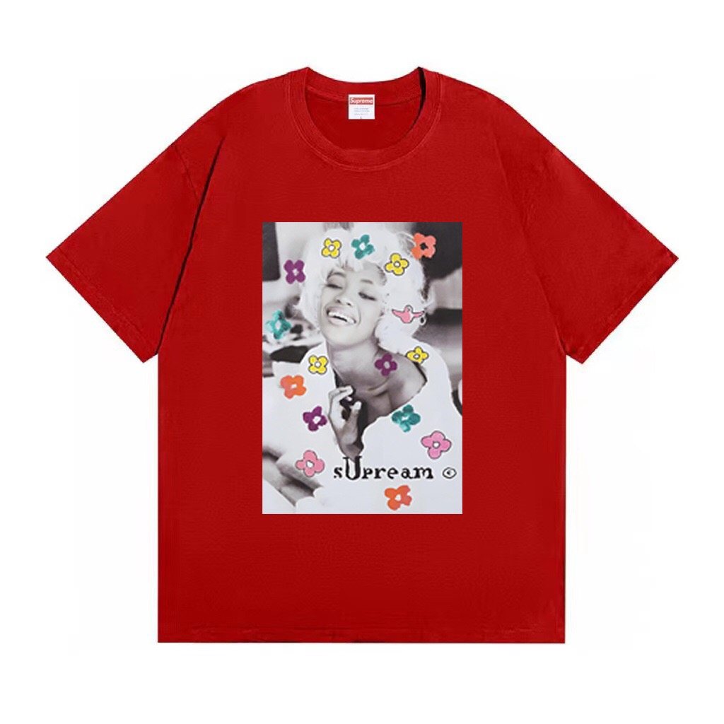 Supreme Naomi Portrait Floral Graphic T-Shirt — front