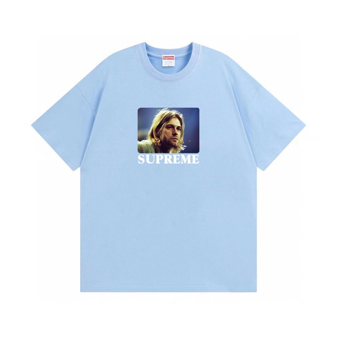 Supreme Kurt Cobain Portrait Graphic T-Shirt — front