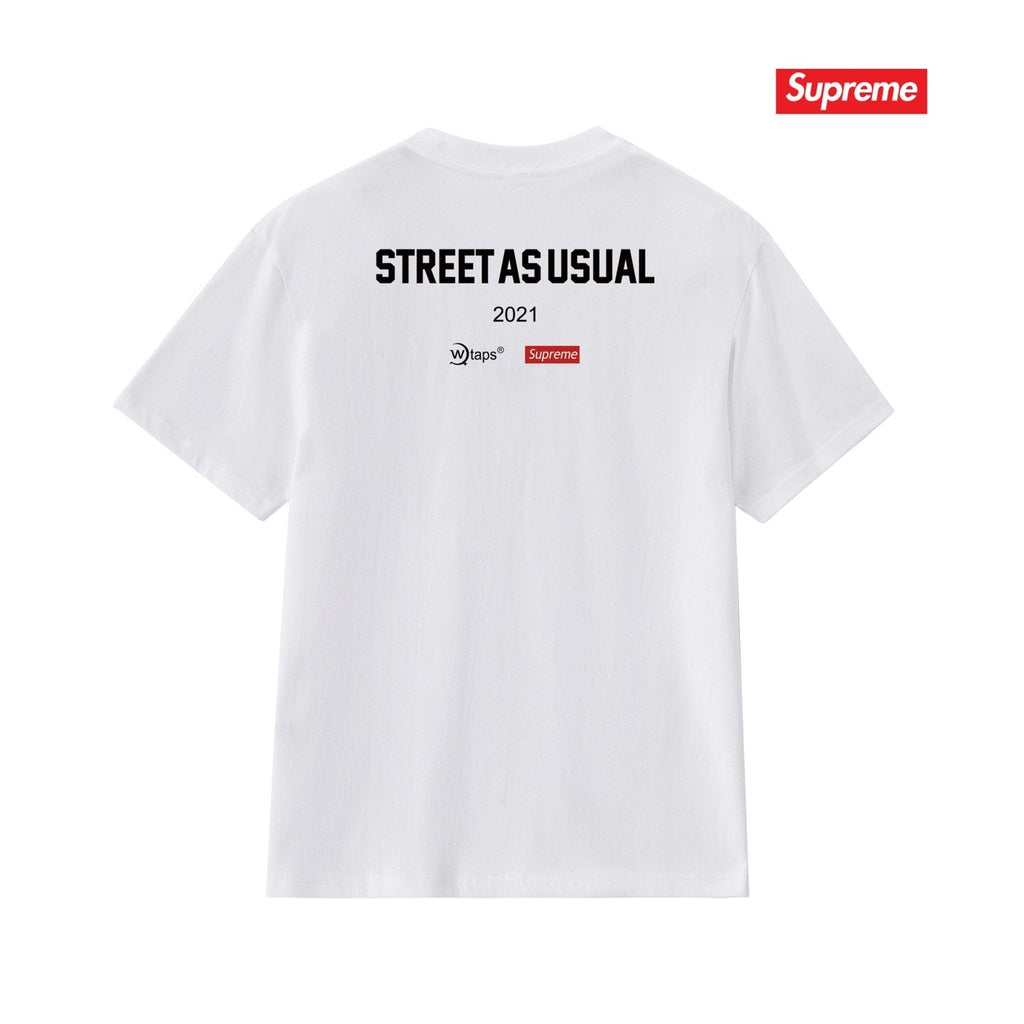 Supreme SIC'EM Street As Usual Graphic T-Shirt — back