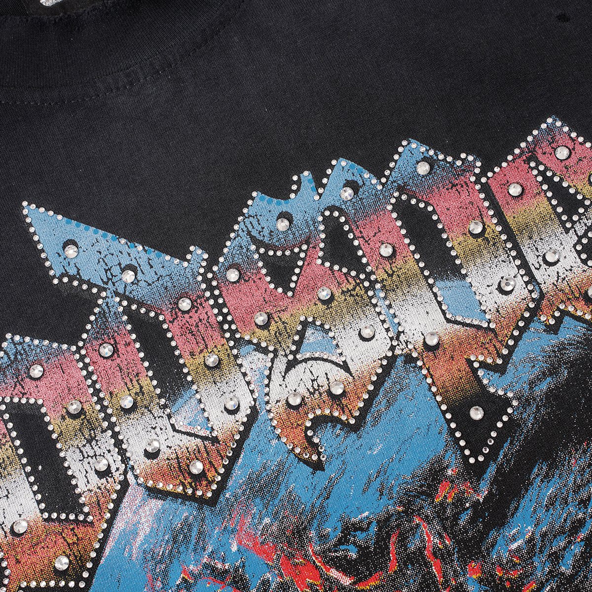 Godspeed Sunset Couple Distressed Graphic T-Shirt — detail