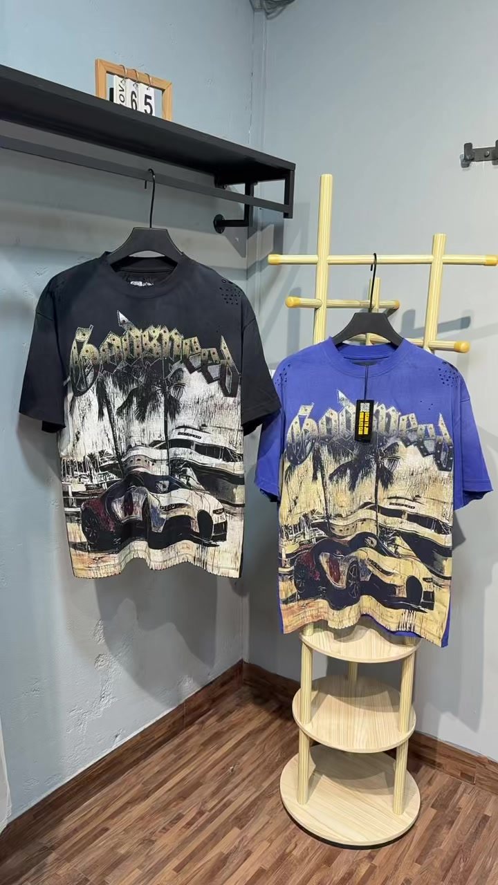 Godspeed Distressed Rhinestone Graphic T-Shirt — context