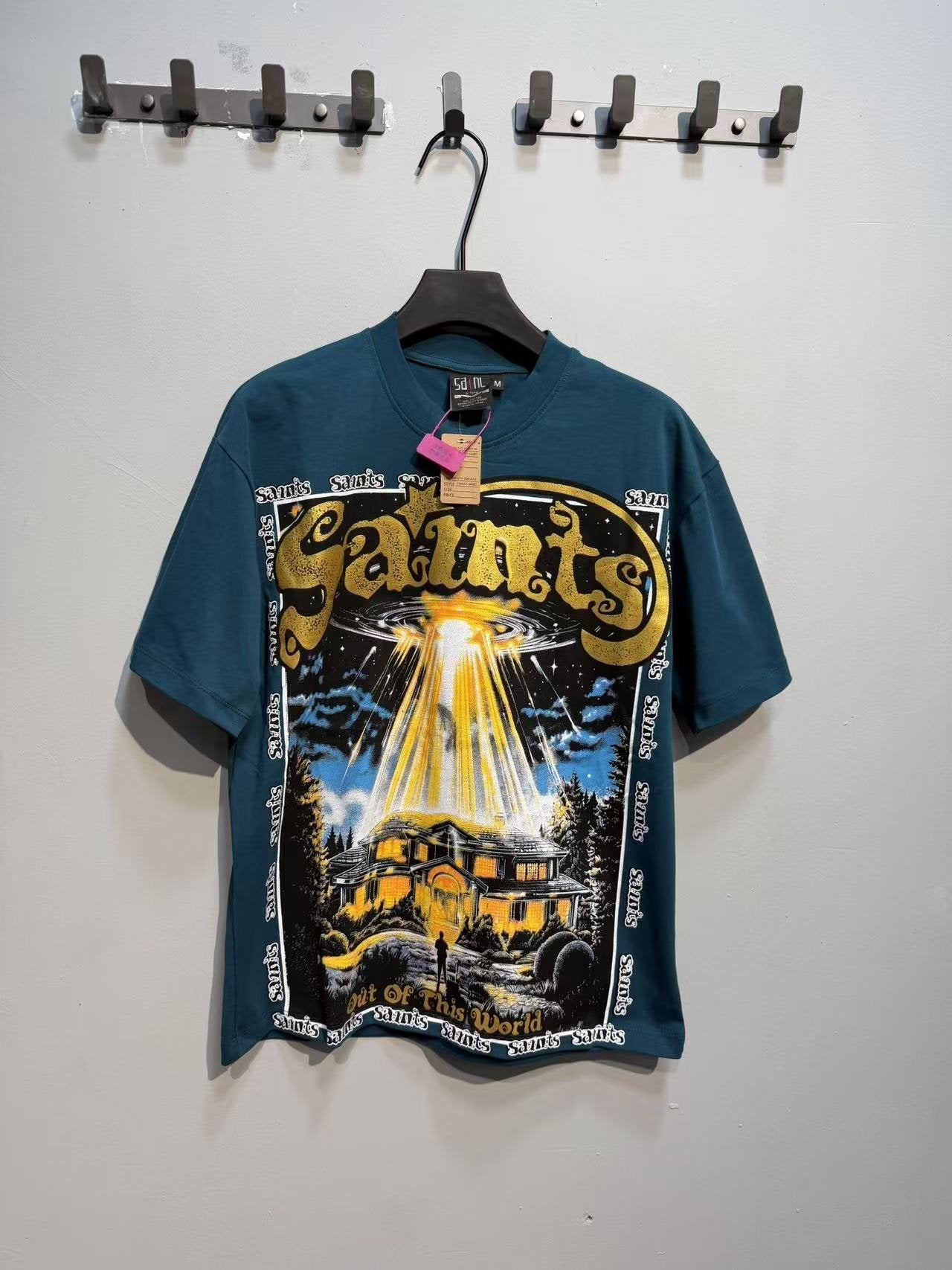 SAINT UFO Alien Graphic Short-Sleeve T-Shirt — front