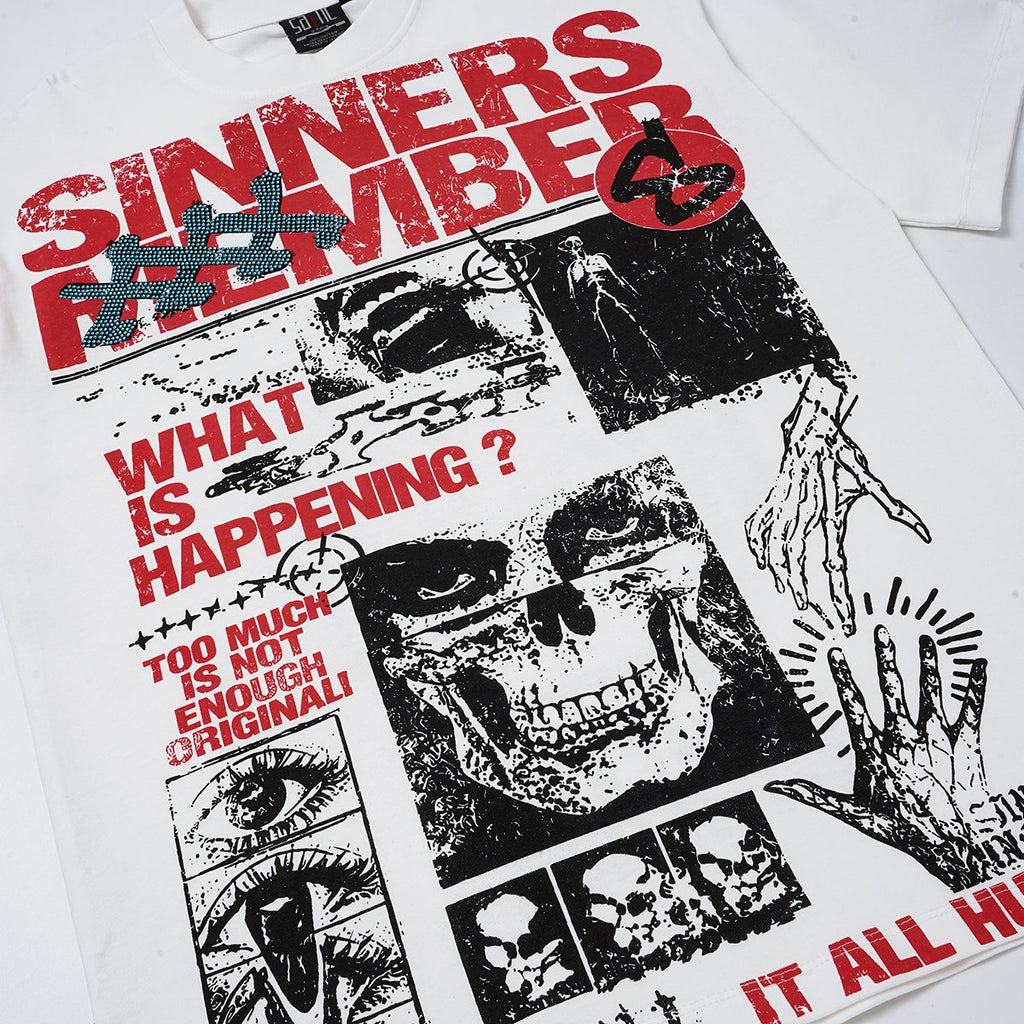 SAINT Skull Graphic Short-Sleeve T-Shirt — front
