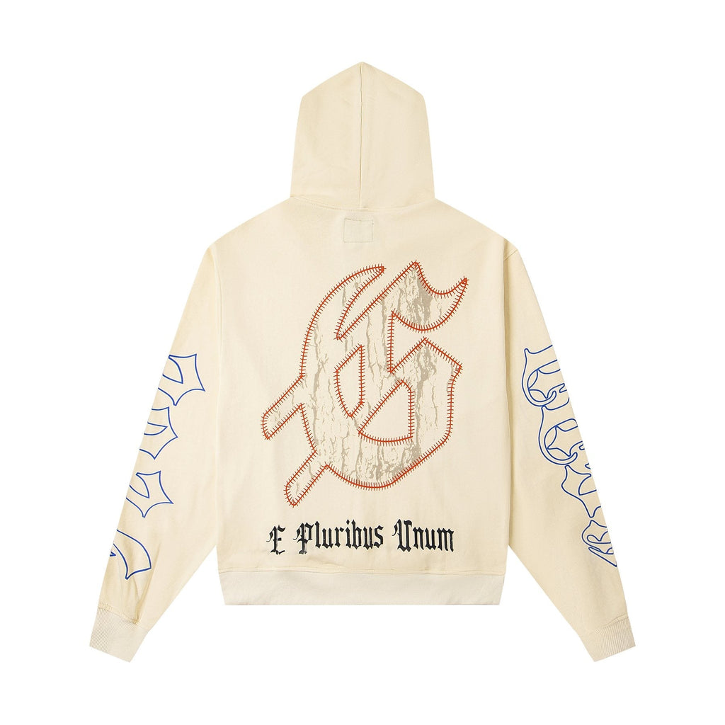 Godspeed E Pluribus Unum Graphic Hoodie - Cream — back