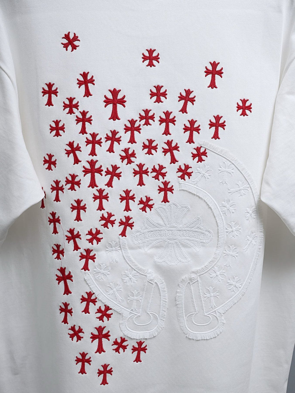 Chrome Hearts Red Cross Graphic Short-Sleeve T-Shirt — detail
