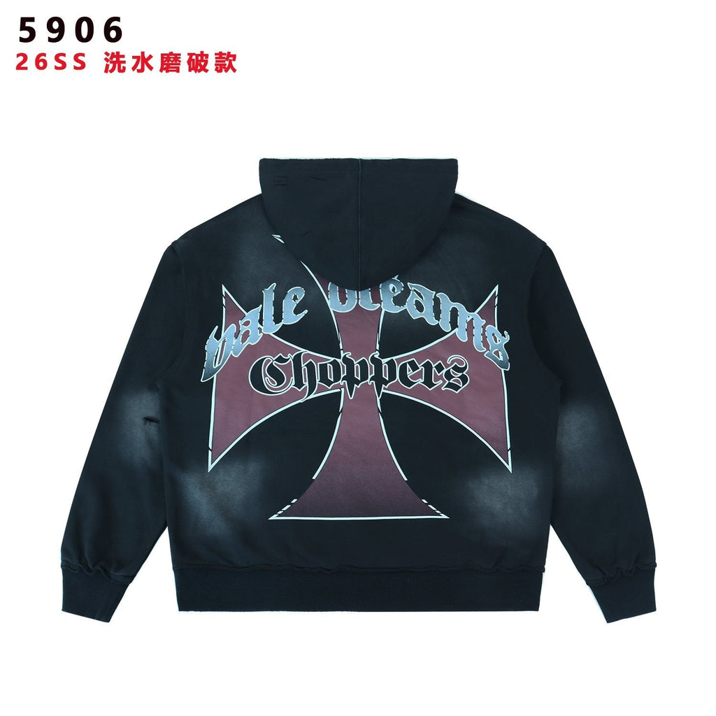 Valley Dreams Choppers Cross Graphic Hoodie — back