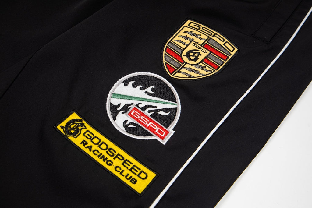 Godspeed Racing Patch Track Pants — detail