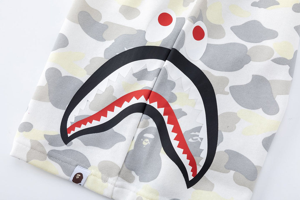 BAPE Shark Mouth Camouflage Shorts — detail