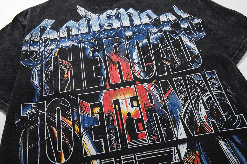 MAJESTIK Astronaut Graphic Short-Sleeve T-Shirt — detail