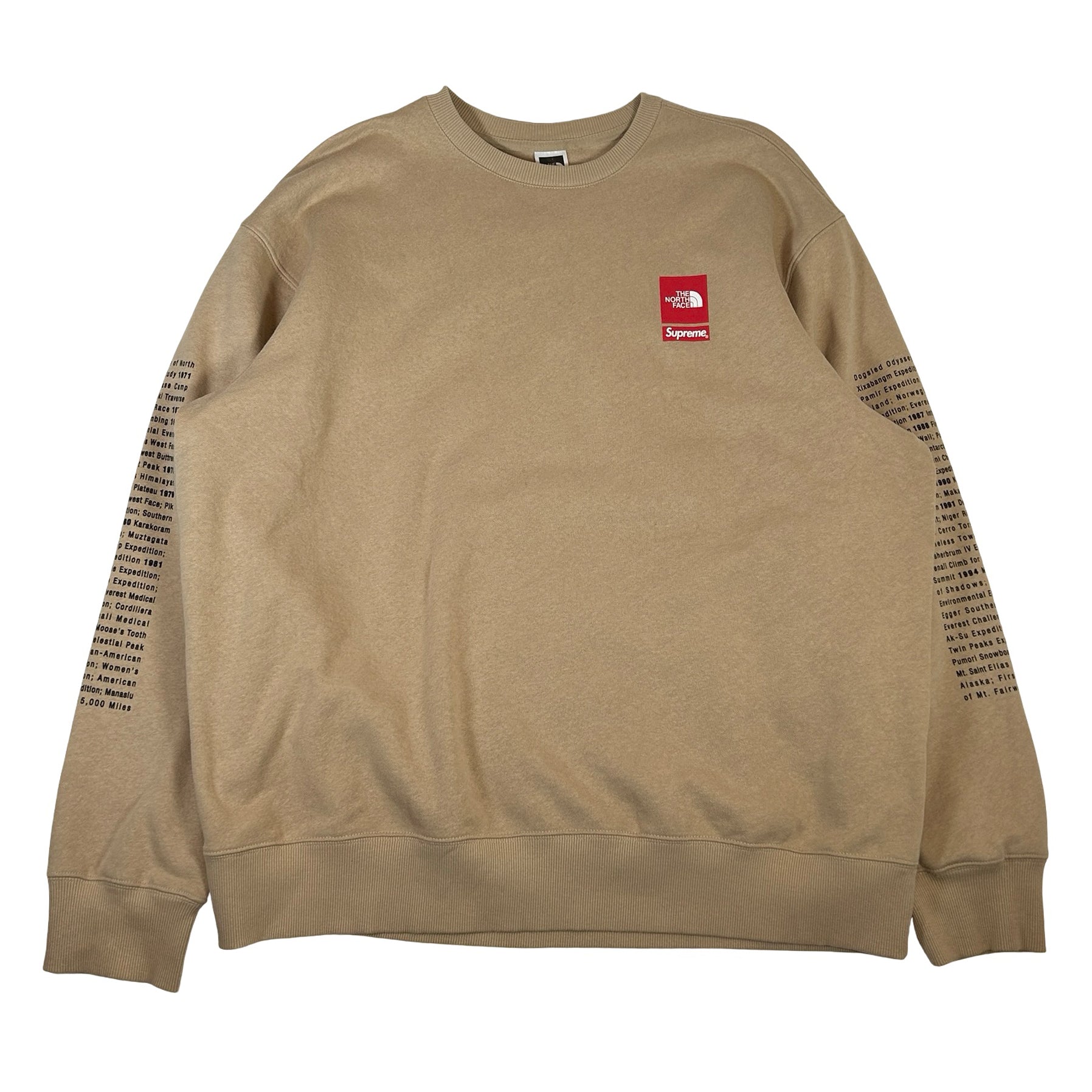 Supreme x The North Face Crewneck Khaki [USED] - XL (Used)