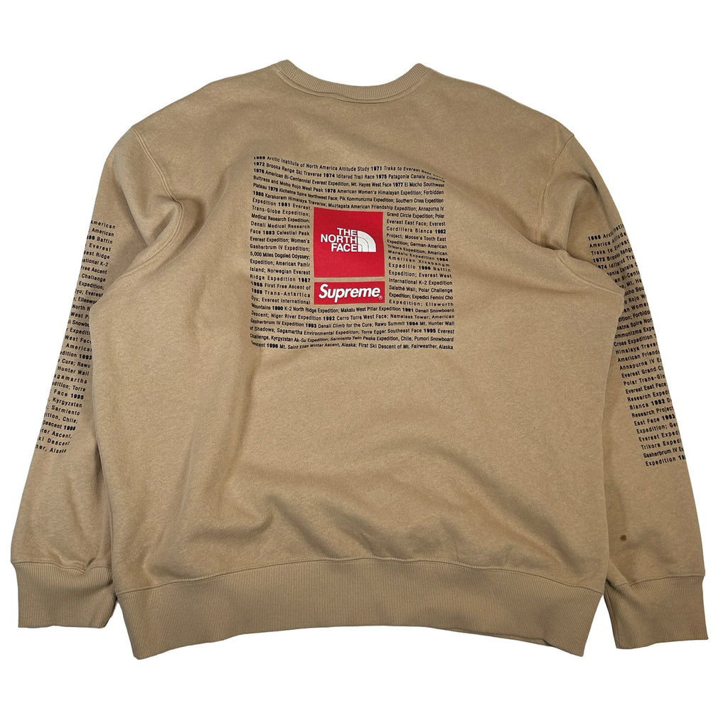 Supreme x The North Face Crewneck Khaki [USED] - XL (Used)