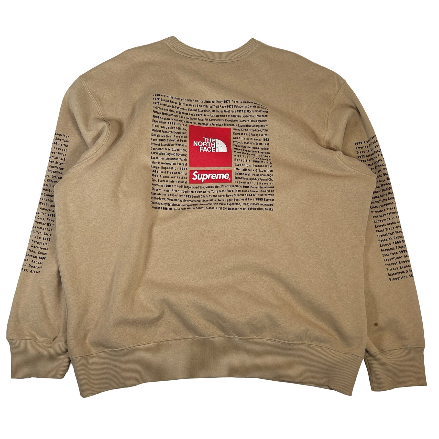 Supreme x The North Face Crewneck Khaki [USED] - XL (Used)