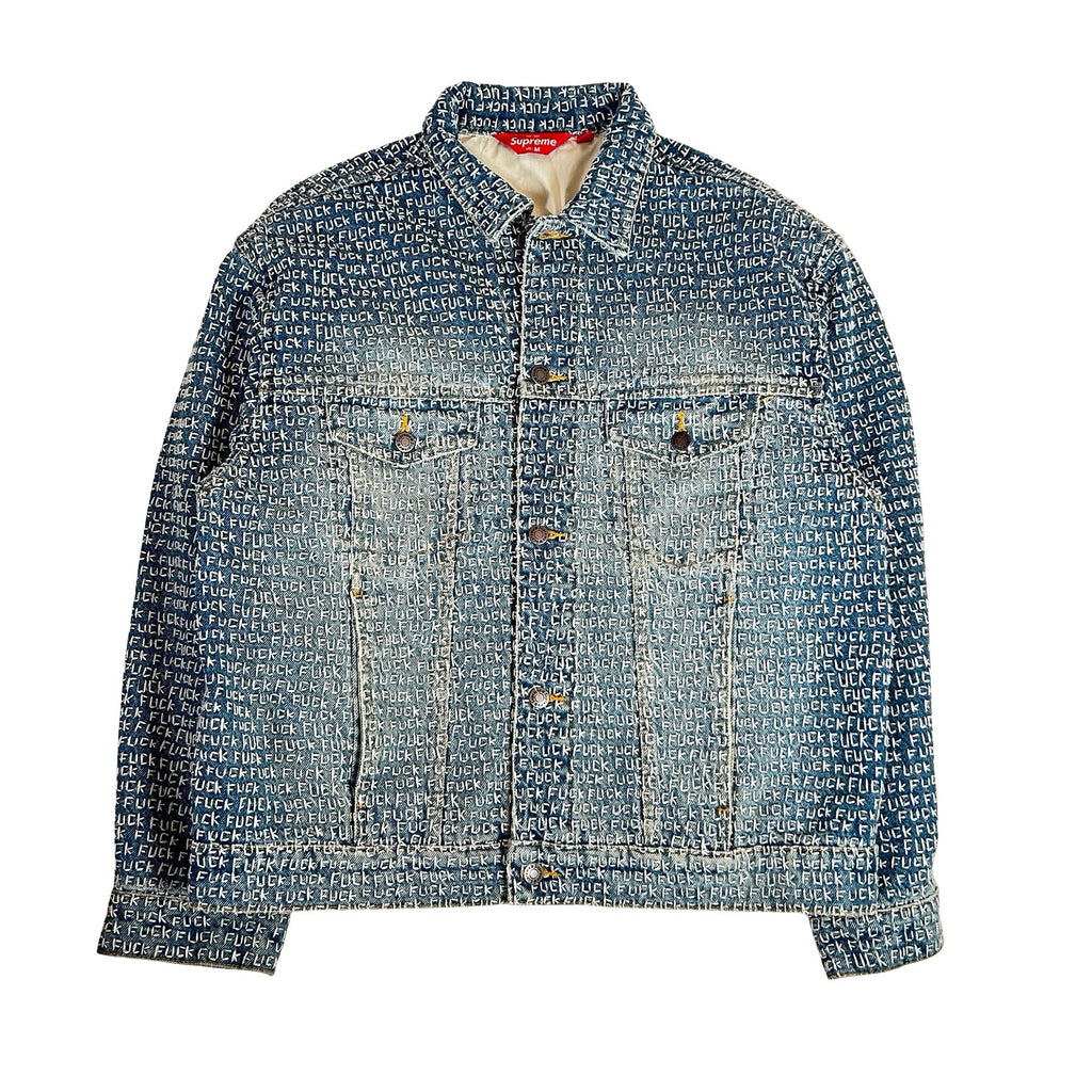 Supreme Fuck Stitch Denim Trucker Jacket Blue [USED] - M (Used)