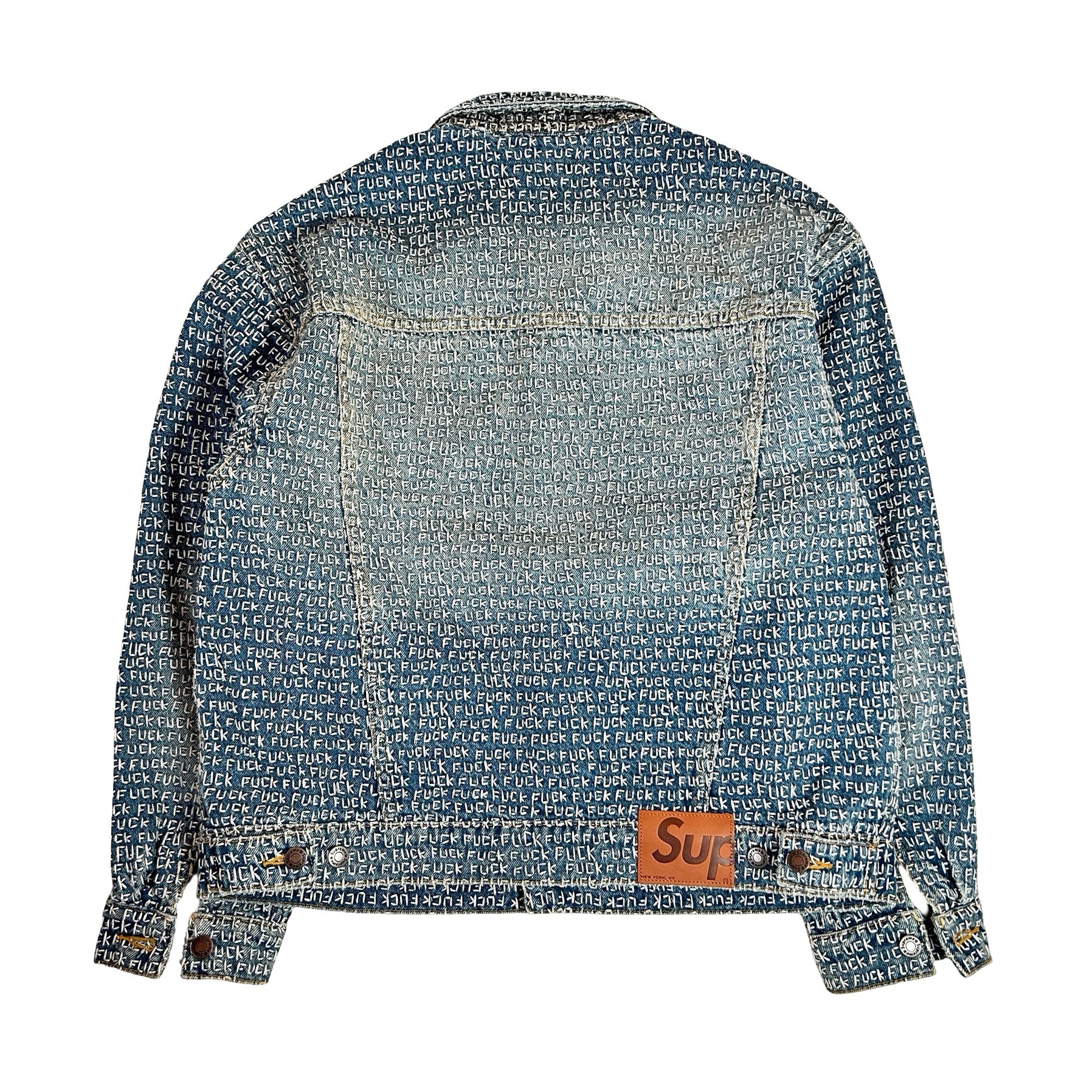 Supreme Fuck Stitch Denim Trucker Jacket Blue [USED] - M (Used)