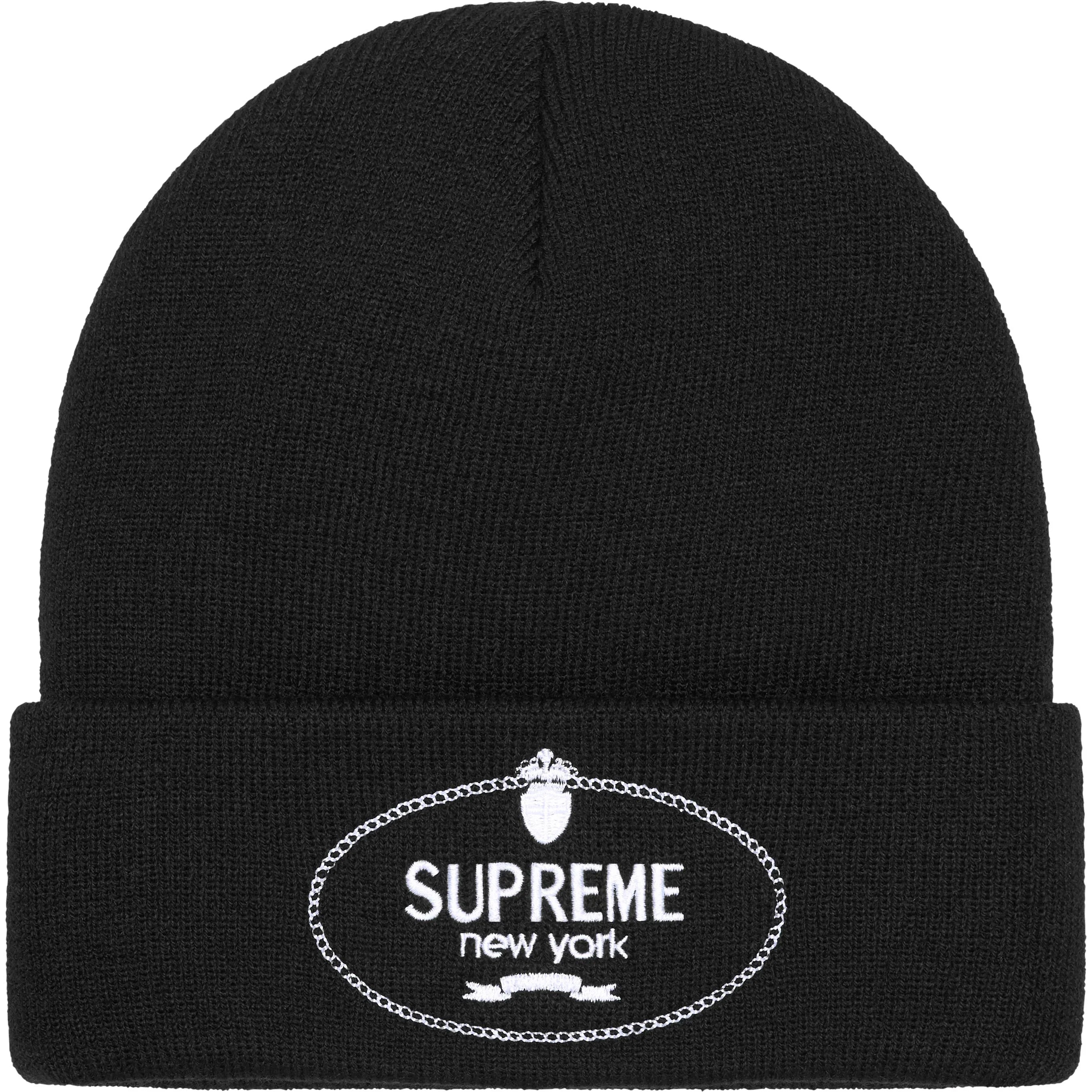 Supreme Crest Beanie Black