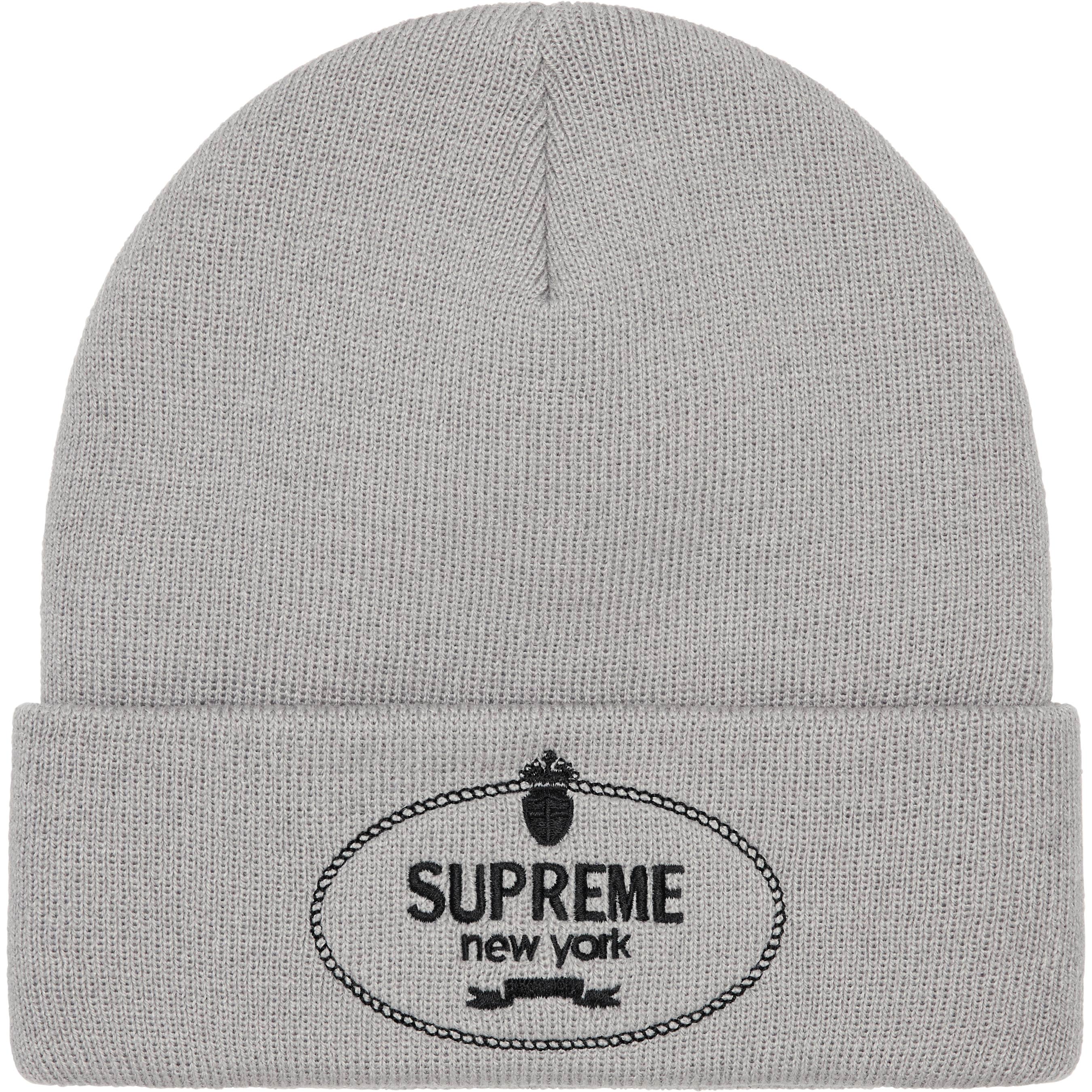 Supreme Crest Beanie Grey