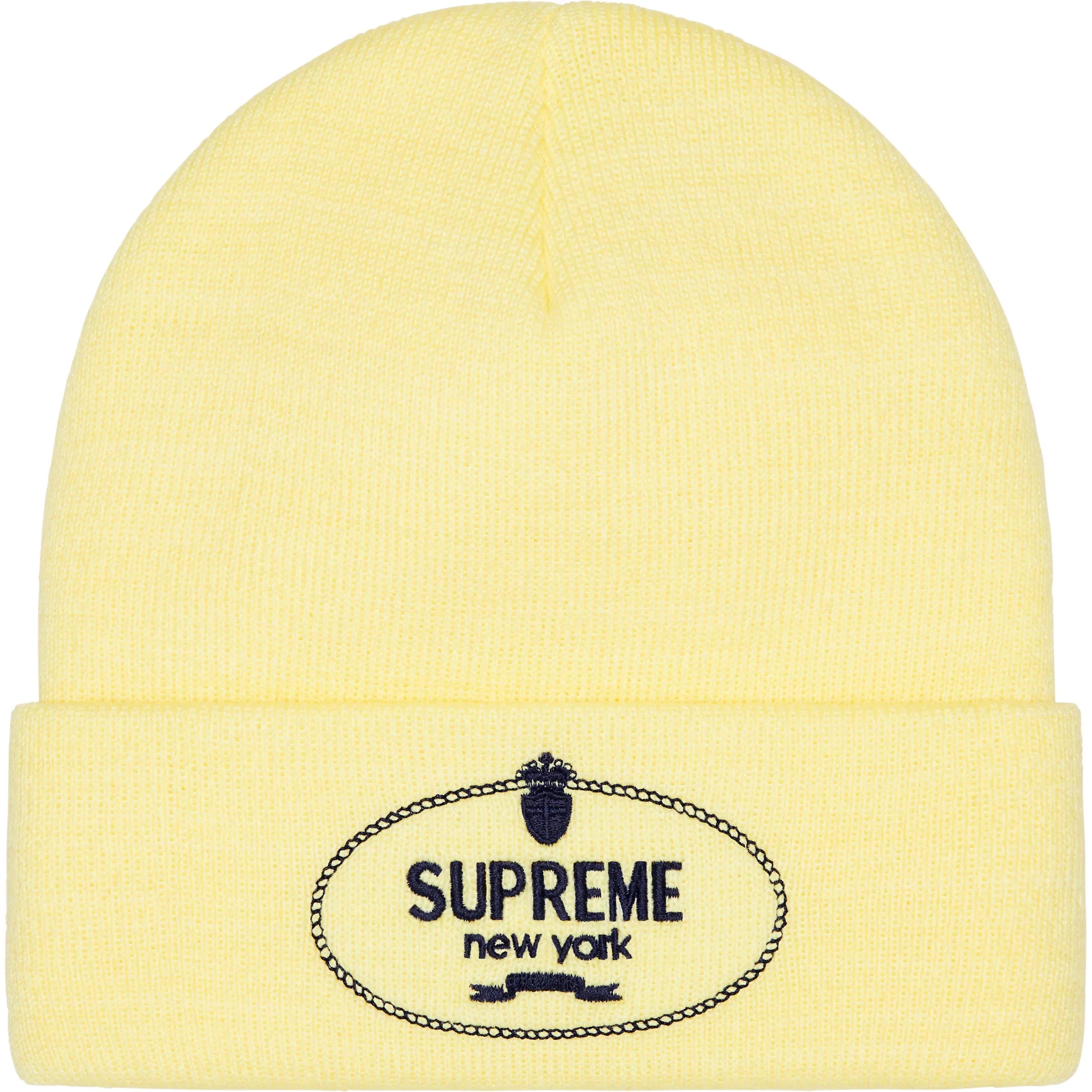 Supreme Crest Beanie Light Yellow