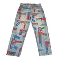 Supreme Guns Embroidered Loose Fit Jean Washed Indigo [USED] - 34 (Used)