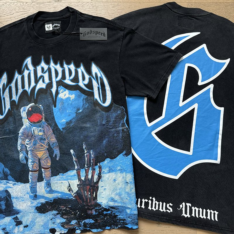Godspeed Astronaut Moon Graphic T-Shirt — context