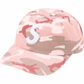 Supreme Pigment Coated S Logo 6 Panel Pink Camo
