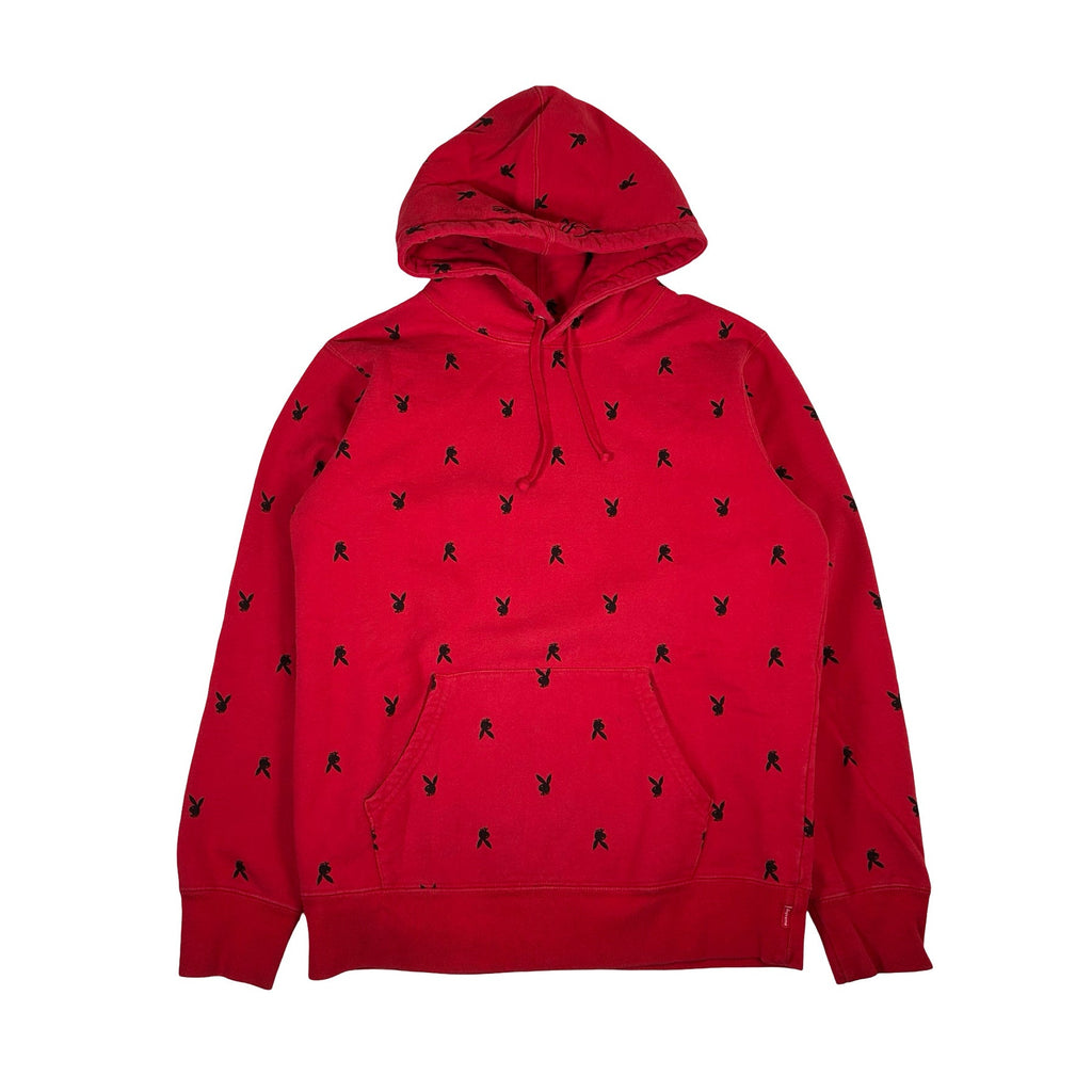 Supreme/Playboy Hooded Sweatshirt (FW15) Red [USED] - M (Used)
