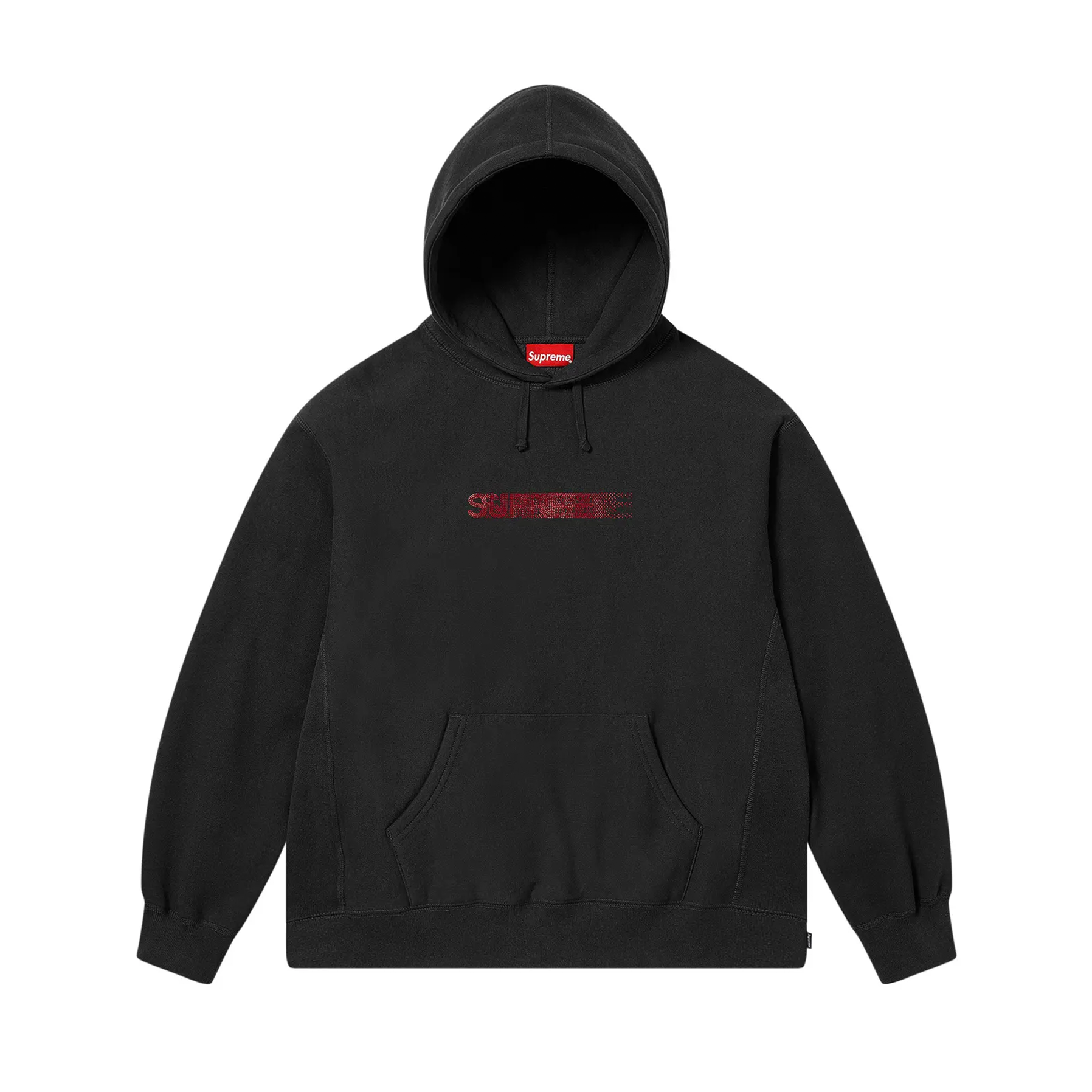 Supreme Swarovski Motion Logo Hooded Sweatshirt Black