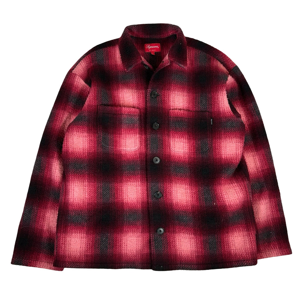 Supreme Shadow Plaid Fleece Shirt Red [USED] - S (Used)