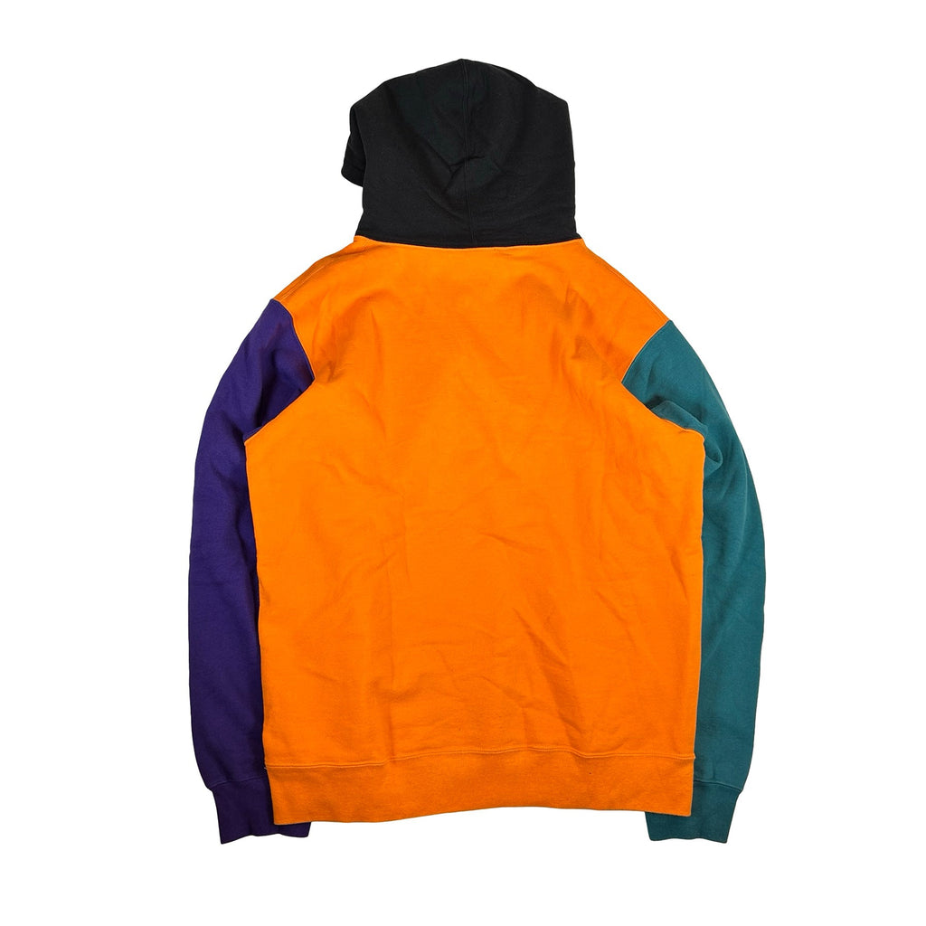Supreme S Logo Colorblocked Hooded Sweatshirt Orange [USED] - XL (Used)