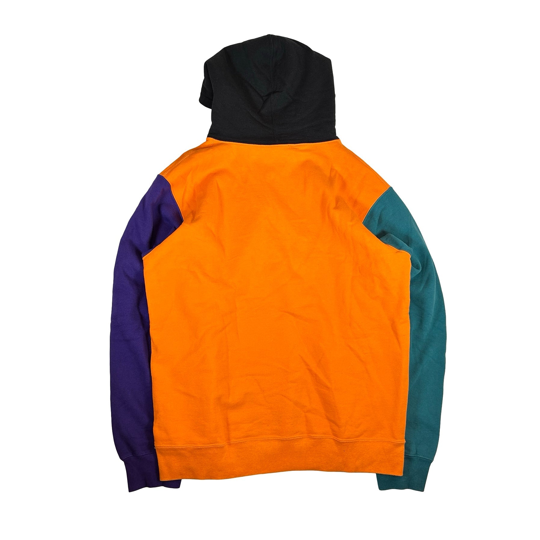 Supreme S Logo Colorblocked Hooded Sweatshirt Orange [USED] - XL (Used)