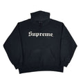 Supreme Washed Old English Hooded Sweatshirt Navy [USED] - M (Used)