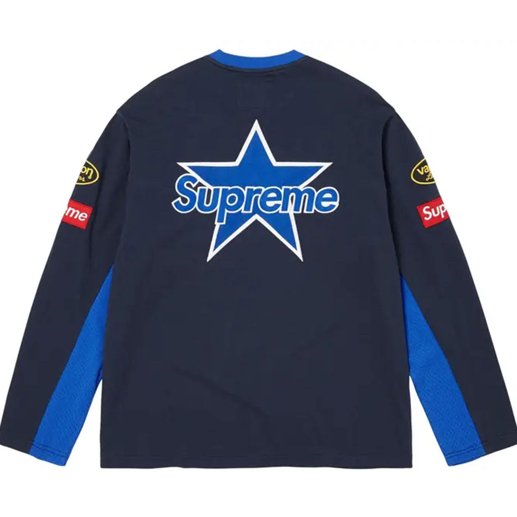 Supreme Vanson Leathers L/S Top Navy