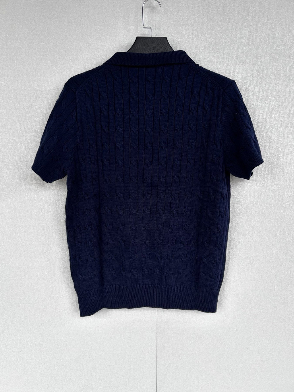 Test2-Ralph Lauren Cable-Knit Polo Shirt — back