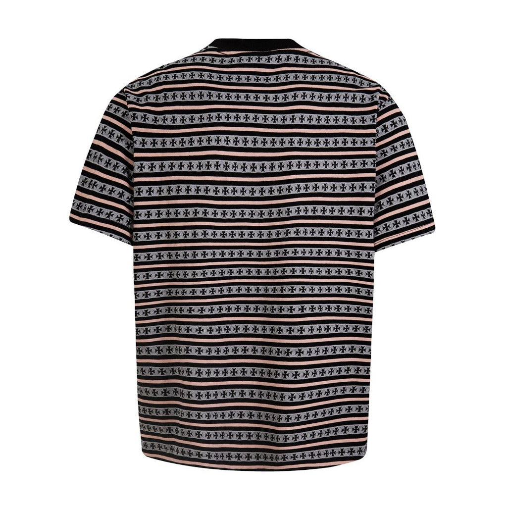 Test2-Chrome Hearts Striped Jacquard Knit T-Shirt — back